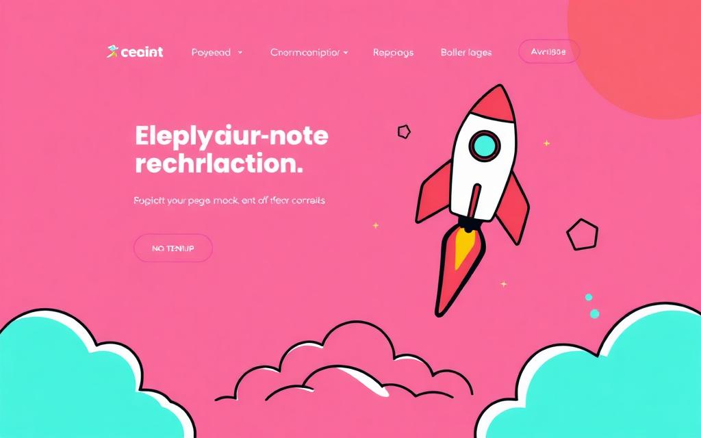 Превью лендинга LaunchPro с ракетой