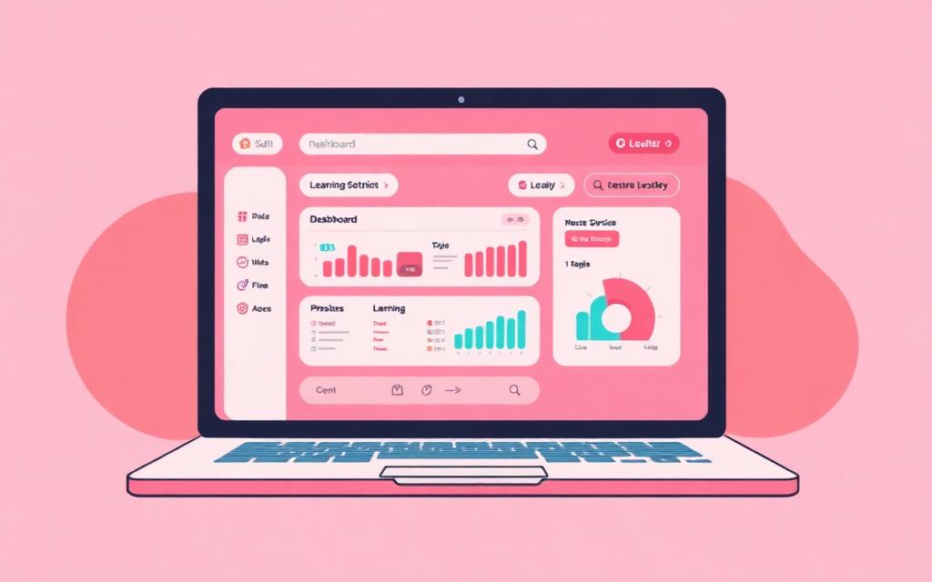 Превью платформы StudyFlow: дашборд обучения на ноутбуке
